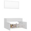 vidaXL 804797 vidaXL 2 Piece Bathroom Furniture Set High Gloss White Chipboard