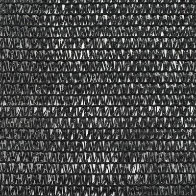 vidaXL حاجز ملعب تنس HDPE أسود 1.6×50 م