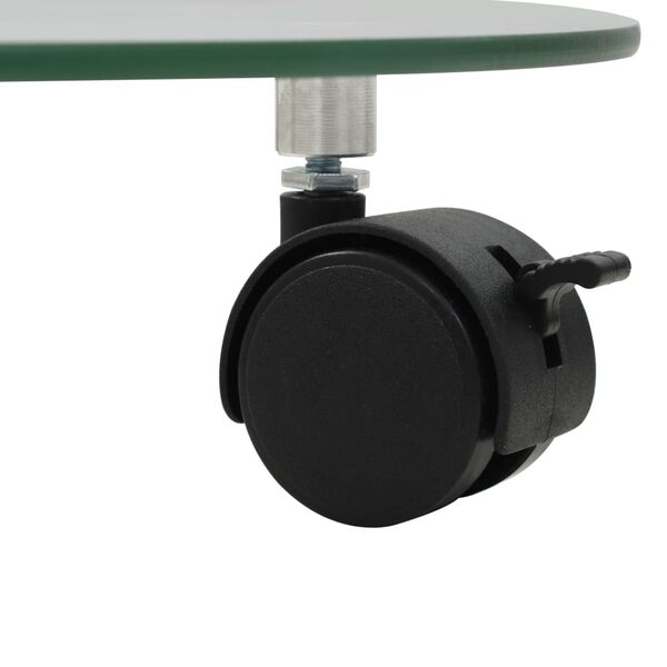 vidaXL حامل نباتات 4 قطع 28 سم زجاج مقسى دائري