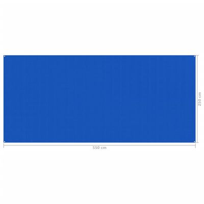 vidaXL سجادة خيمة 250×550 سم أزرق