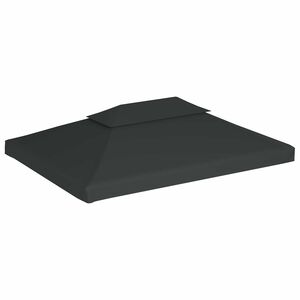 vidaXL سقف مظلة علوي ذو طبقتين 310 جرام/ م&sup2; 4&times;3 م أنثراسيت