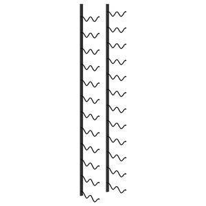 vidaXL حامل نبيذ جداري يتسع لـ 24 زجاجة حديد أسود
