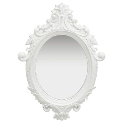 vidaXL مرآة حائط طراز قصر 56×76 سم أبيض