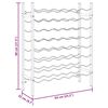 vidaXL حامل نبيذ معدني يتسع لـ 48 زجاجة أسود