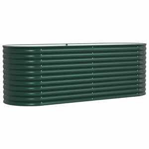 vidaXL سرير مرتفع أخضر 240 x 80 x 81 cm فولاذ