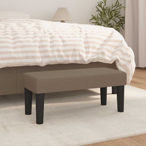 vidaXL بنش / مقعد رمادي داكن 70 × 30 × 30 سم قماش