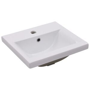 vidaXL حوض مغسلة مدمج 42&times;39&times;18 سم سيراميك أبيض