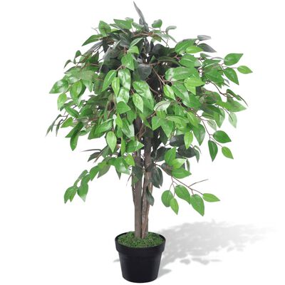 vidaXL نبات صناعي شجرة التين مع أصيص 90 سم