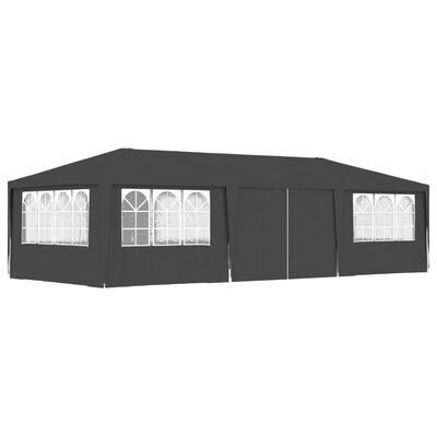 vidaXL خيمة حفلات احترافية بجدران جانبية 4×9 م أنثراسيت 90 جم/م²