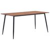 vidaXL طاولة سفرة بني 75x70x140 سم خشب MDF