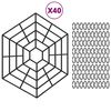 318303 vidaXL Pond Protections 40pcs Black Polypropylene - Untranslated