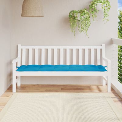 vidaXL وسادة مقعد حديقة أزرق فاتح 180×50×7 سم قماش