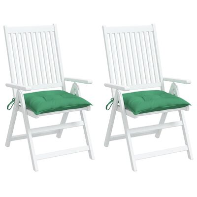 vidaXL وسائد كرسي 2 ق أخضر 50×50×7 سم قماش
