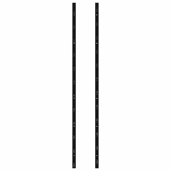 vidaXL حامل نبيذ مثبت على الحائط متسع لـ 12 قارورة حديد أسود