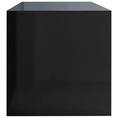 vidaXL خزانة تلفزيون أسود شديد اللمعان 80×40×40 سم خشب حبيبي (الولايات المتحدة فقط)