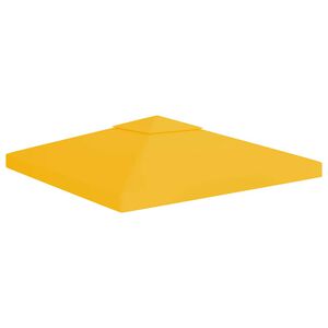 vidaXL غطاء جازيبو علوي ذو طبقتين 310 جرام/م&sup2; 3&times;3 م أصفر