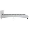 vidaXL إطار سرير مع إضاءة LED أبيض جلد صناعي 160&times;200 سم