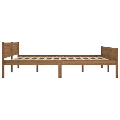 vidaXL إطار سرير خشب صنوبر صلب بني عسلي 180×200 سم
