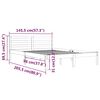 vidaXL إطار سرير دون مرتبة خشب صنوبر صلب 140×200 سم لون أسود