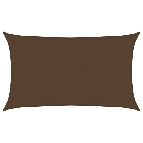 vidaXL مظلة شراعية 160 جم/م&sup2; بني 5&times;8 م HDPE