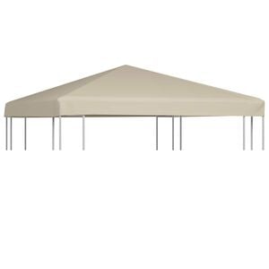 vidaXL غطاء مظلة حديقة علوي 310 جم/م&sup2; 3&times;3 م بيج