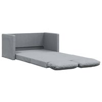 vidaXL سرير أريكة أرضي 2 في 1 لون رمادي فاتح 55x174x112 سم قماش