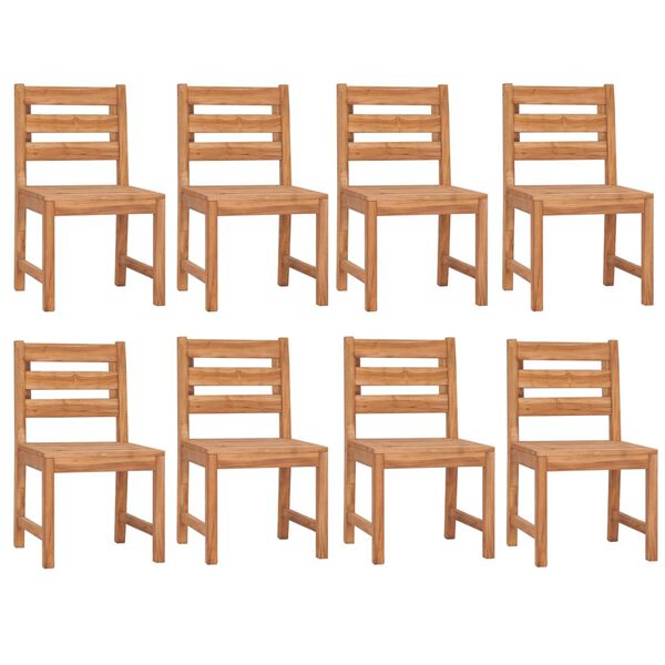 vidaXL طقم سفرة حديقة 9 قطع خشب ساج صلب