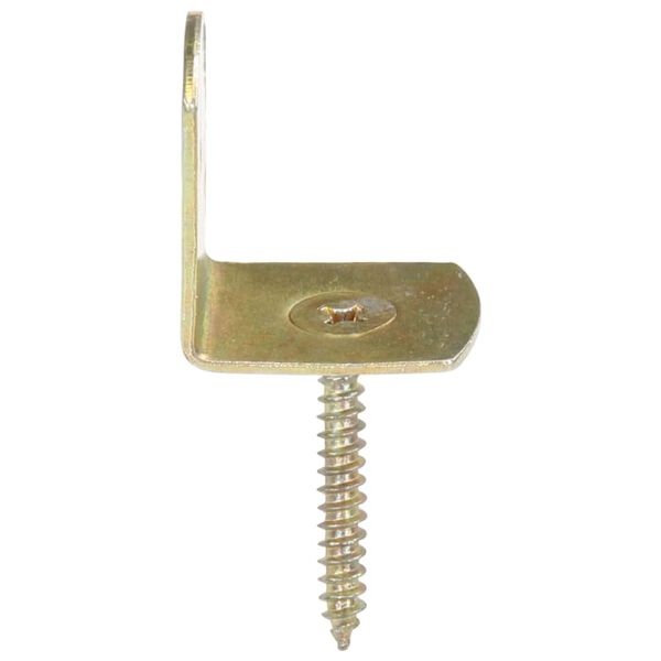 vidaXL عدد 24 ق زوايا تثبيت لوح السياج بشكل حرف L معدن مجلفن