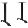 vidaXL Bistro Table Legs 2 pcs Black 61x8x72 cm Cast Iron - Untranslated