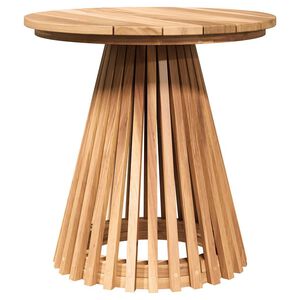 vidaXL طاولة جانبية بني 50 x 50 x 49.5 سم خشب تيك صلب