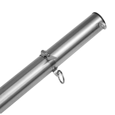 vidaXL عمود مظلة شراعية 250 سم فولاذ مقاوم للصدأ