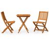 3058254 vidaXL 3 Piece Folding Garden Dining Set Solid Acacia Wood (313595+313603) - Untranslated