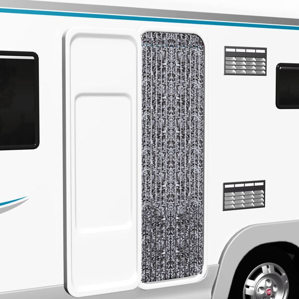 vidaXL ستارة حشرات بني وبيج 56&times;185سم شانيل