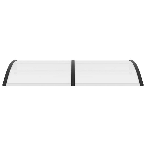 vidaXL مظلة باب لون أسود 200×100 سم بولي كربونات