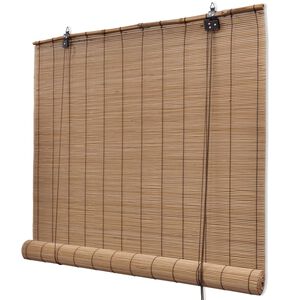 241328 ستائر دوارة خيزران بني 120&times;160 سم