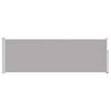 vidaXL مظلة فناء جانبية قابلة للسحب 300x100 سم رمادي