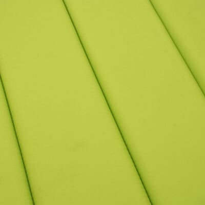 vidaXL وسادة كرسي تشمس أخضر ساطع 200×60×3 سم قماش