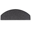 vidaXL سجادات درج، 15 قطعة، 65&times;24&times;4 سم، نصف دائري كبير، لون أنثراسيت