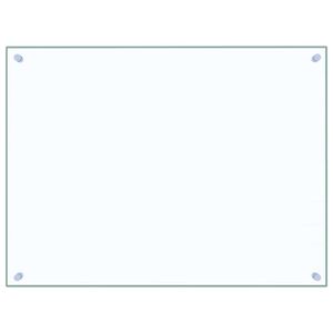 vidaXL لوح باكسبلاش شفاف للمطبخ 80&times;60 سم زجاج مقسّى