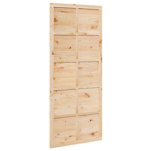vidaXL باب حظيرة 90 x 2.5 x 208 سم خشب صنوبر صلب طبيعي