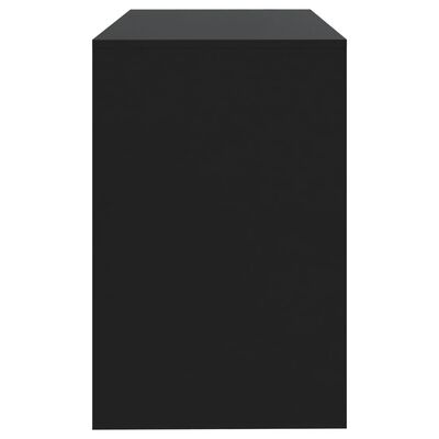 vidaXL مكتب أسود 101×50×76.5 سم خشب صناعي