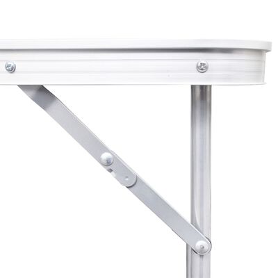 vidaXL طقم طاولة تخييم قابلة للطي مع 4 مقاعد ارتفاع قابل للتعديل 120×60 سم
