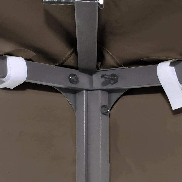 vidaXL غطاء جازيبو علوي 310 جرام/م² 3×4 م رمادي بني