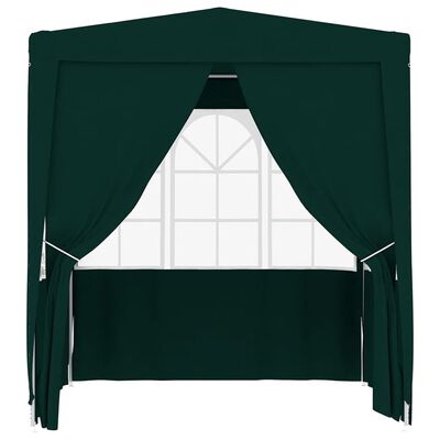 vidaXL خيمة حفلات احترافية بجدران جانبية 2.5×2.5 م أخضر 90 جم/م²