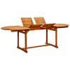 vidaXL طاولة سفرة حديقة (160-240)&times;100&times;75 سم خشب أكاسيا صلب