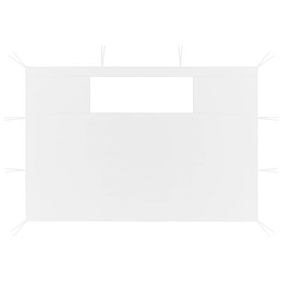 vidaXL جدران جازيبو جانبية مع نوافذ 2 ق 4.5×2.1 م أبيض 70 جم/م²