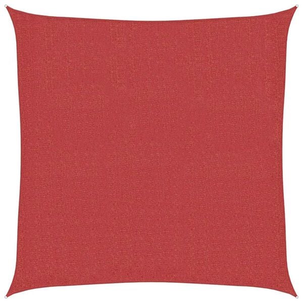 vidaXL مظلة شراعية 160 جم/م² أحمر 2×2 م HDPE