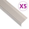 vidaXL Stair Nosings in L-shape 5 pcs Aluminium 100 cm Champagne - Untranslated