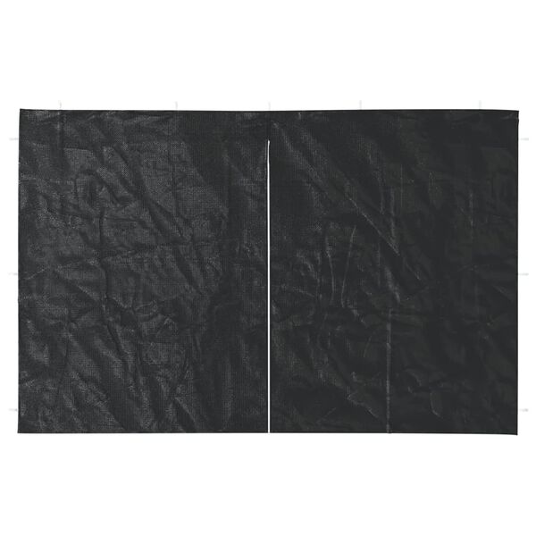 vidaXL جدار خيمة حفلات 2 ق مع سحاب PE أنثراسيت