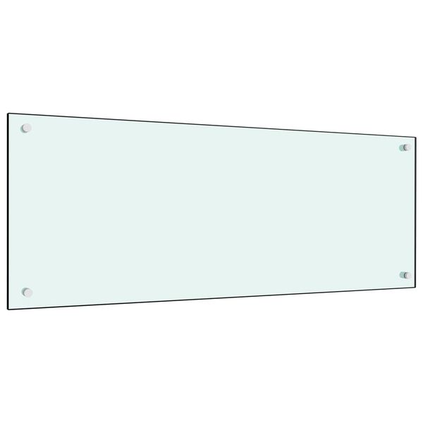 vidaXL لوح باكسبلاش شفاف للمطبخ 100&times;40 سم زجاج مقسى